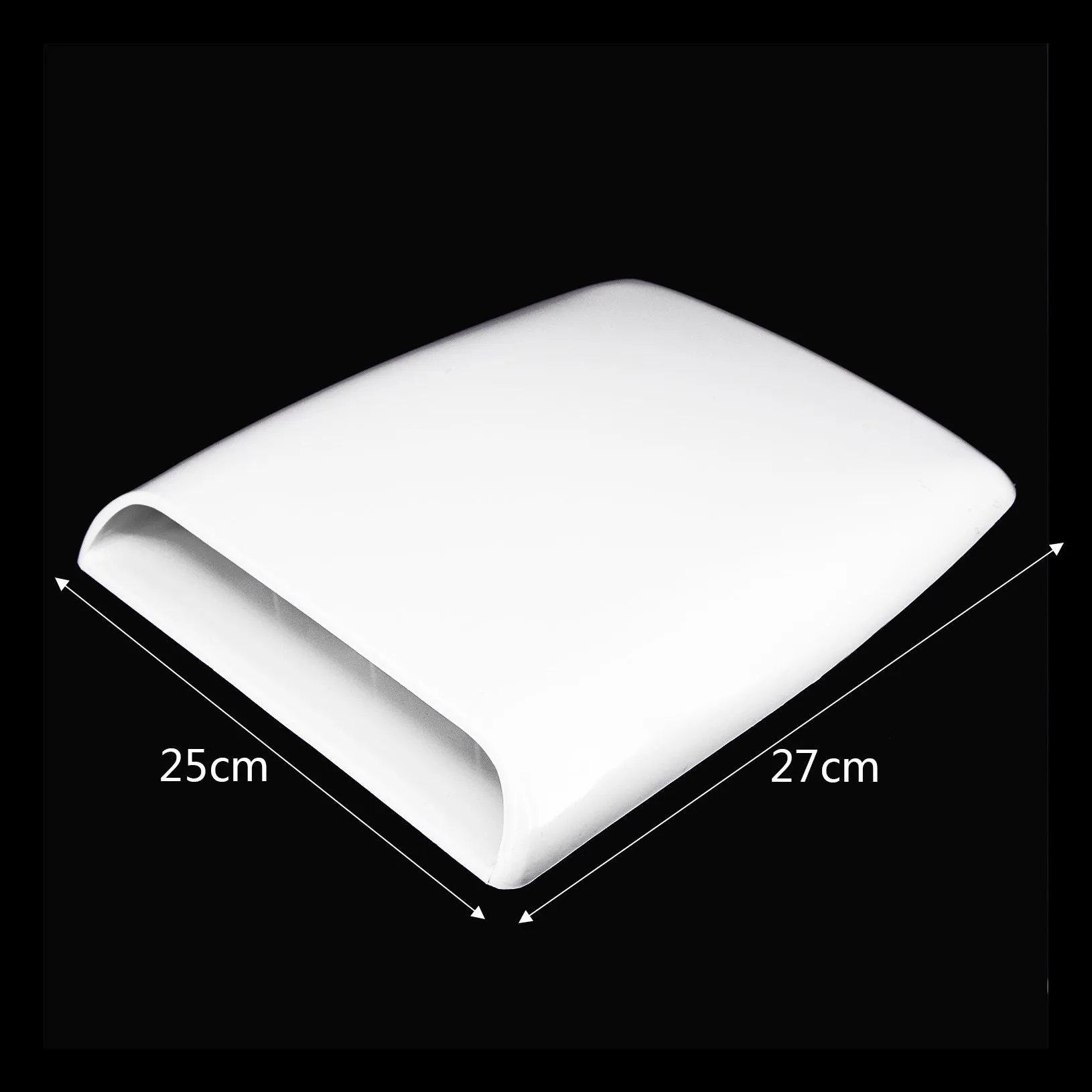 Black ABS plastic decorative car hood air outlet vent with adhesive base