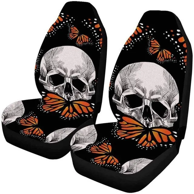 Universal car seat cover classic skull print five-seater multiple colours Z-24 to Z-44