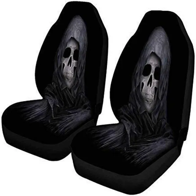 Universal car seat cover classic skull print five-seater multiple colours Z-24 to Z-44