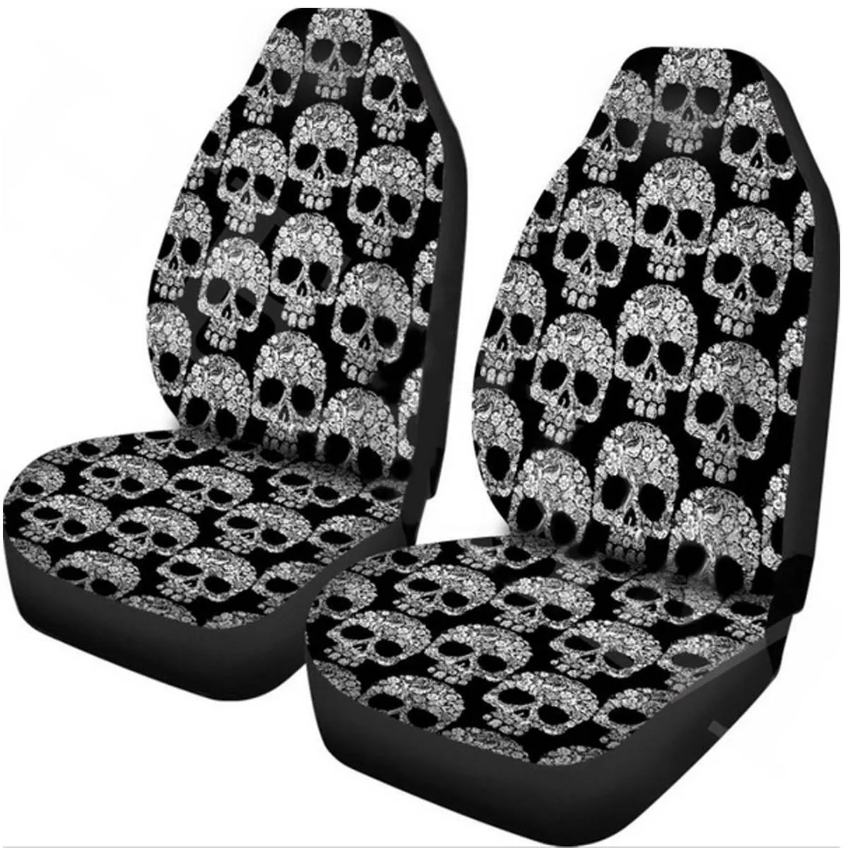 Universal car seat cover classic skull print five-seater multiple colours Z-24 to Z-44