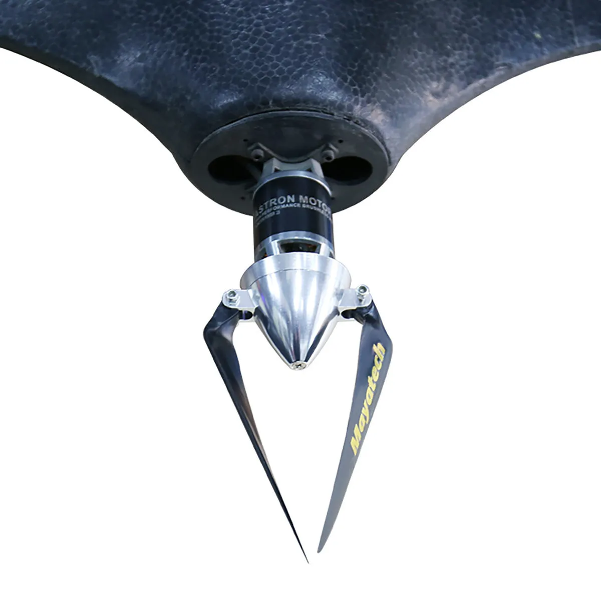 Black folding paddle with quick disassembly mechanism, measuring 12 cm by 6.5 cm.
