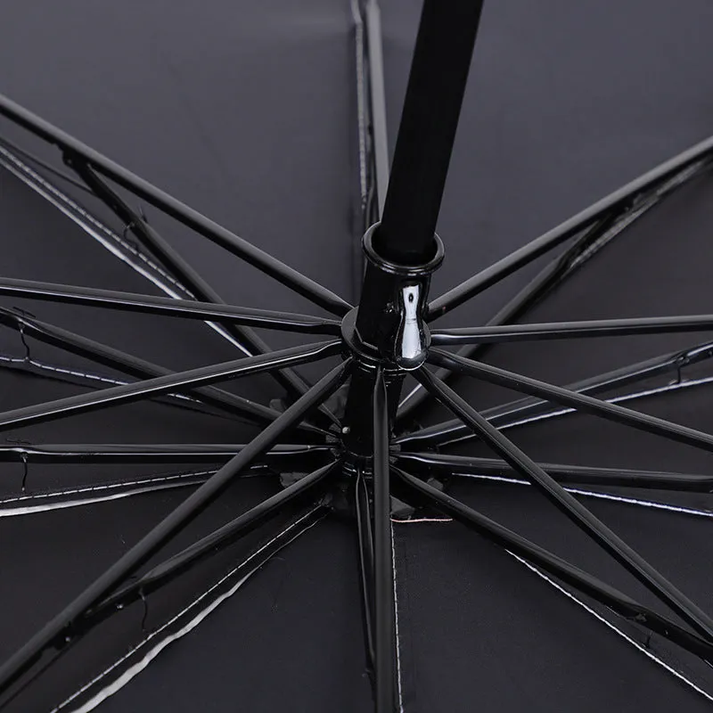 Titanium silver car sun shade parasol with leather case, thick opaque silver tape material
