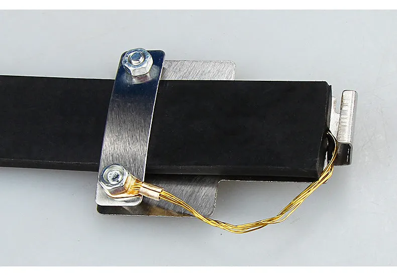 Black rubber and copper car electrostatic grounding chain, 370 mm long, for static discharge.