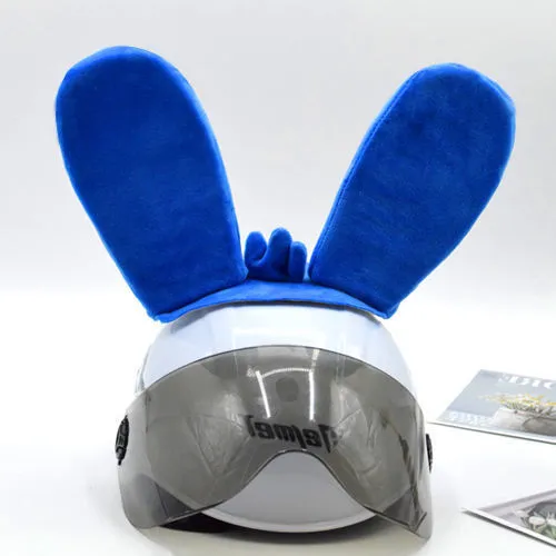 Rabbit Glow Ears helmet ornament with Velcro bottom for ski helmet customisation