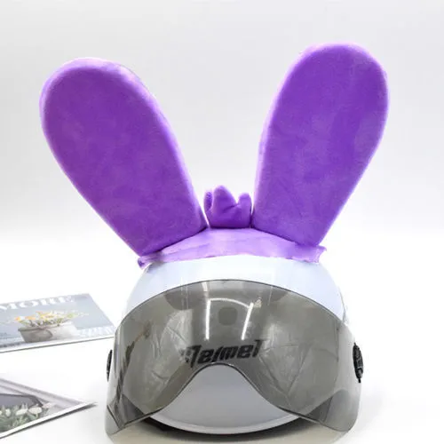 Rabbit Glow Ears helmet ornament with Velcro bottom for ski helmet customisation