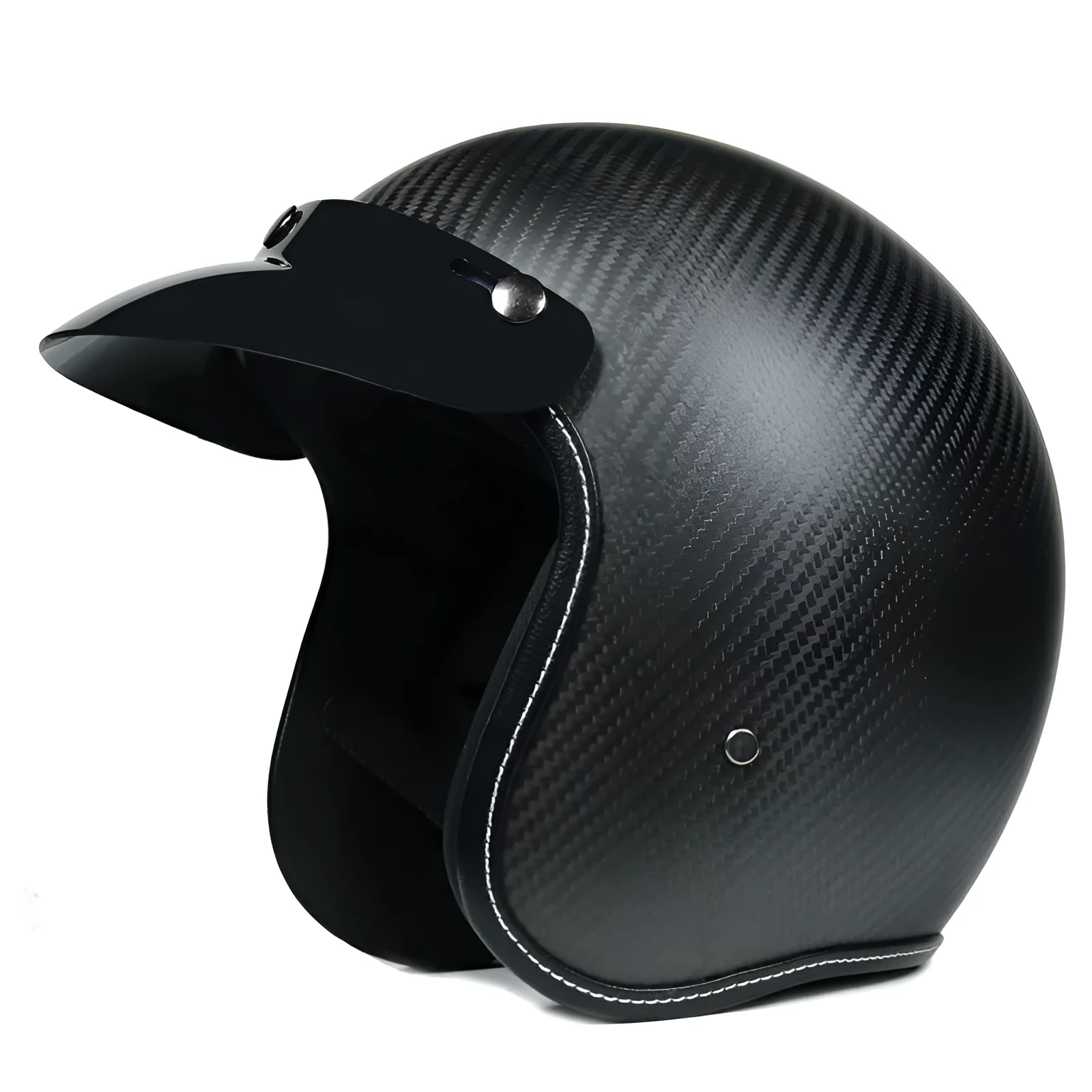 Retro ABS motorcycle helmet for men in matte black finish available in sizes M to 2XL