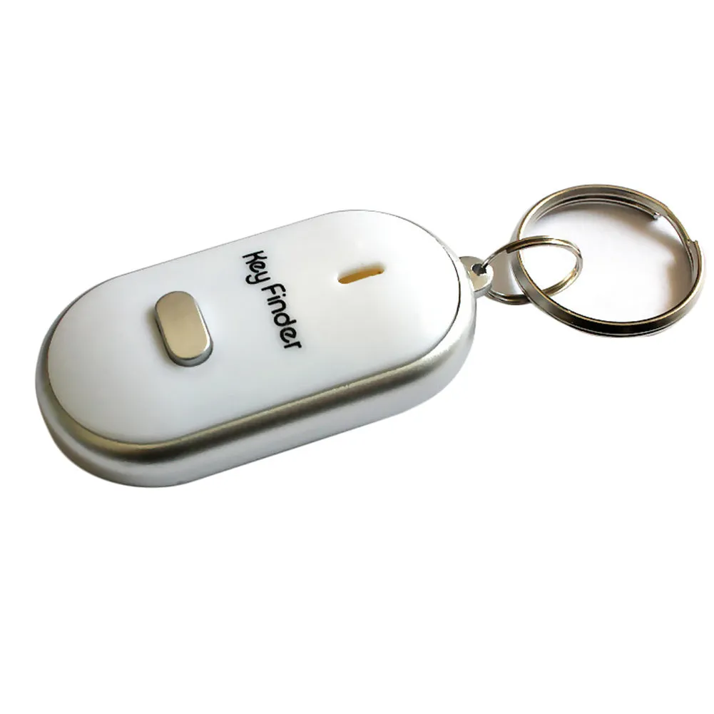 Plastic LED whistle control induction key ring key finder in compact 2.5cm x 8cm size for anti-lost use