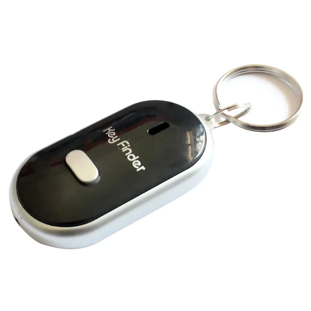 Plastic LED whistle control induction key ring key finder in compact 2.5cm x 8cm size for anti-lost use