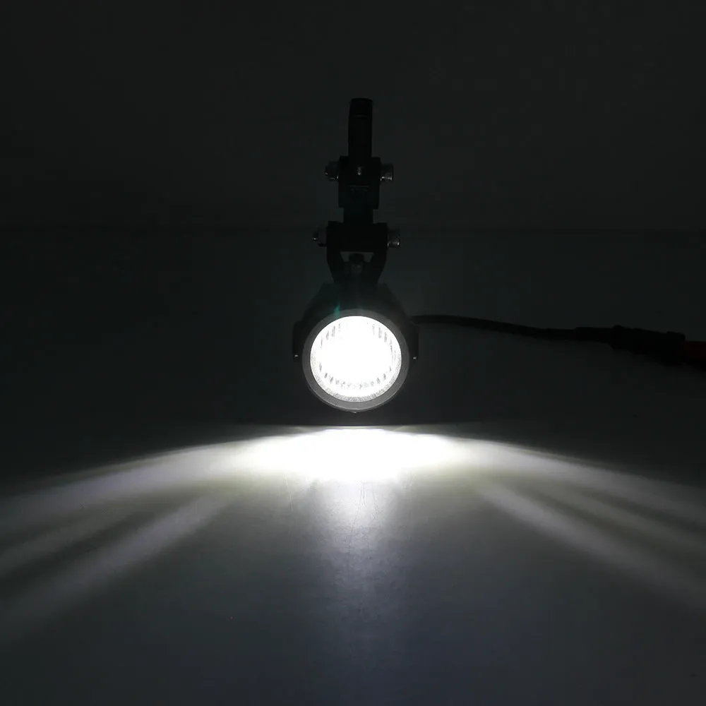 Compact LED fog lamp with aluminium housing and PC lens for BMW motorcycle auxiliary lighting