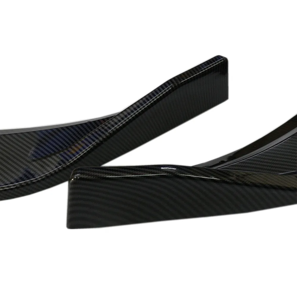 DK three-section front shovel car diffuser for BMW M3 M4 tail conversion in carbon fibre finish.