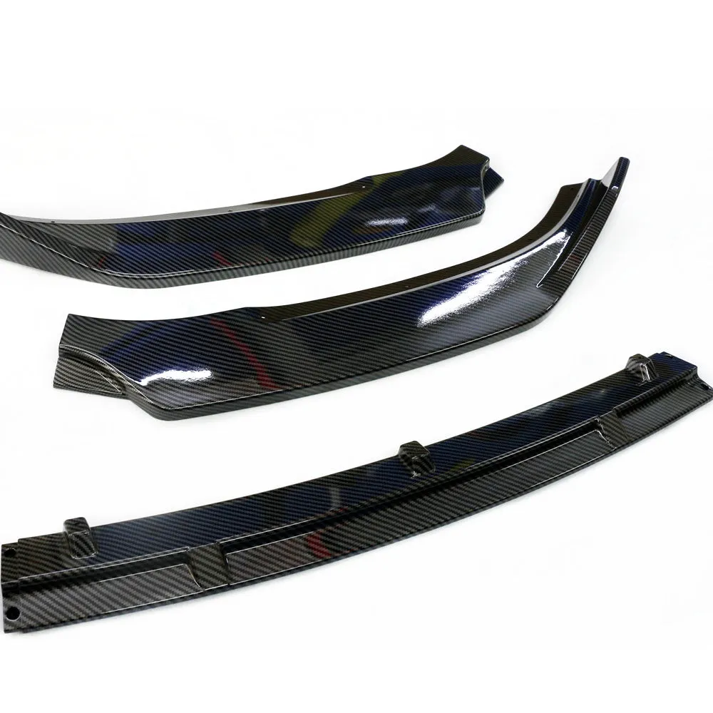 DK three-section front shovel car diffuser for BMW M3 M4 tail conversion in carbon fibre finish.