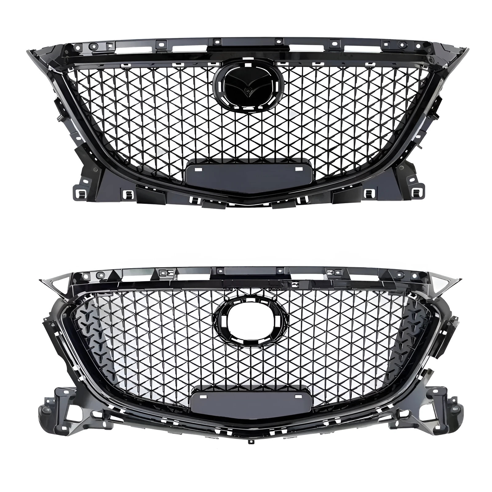 DK three-section front shovel car diffuser for BMW M3 M4 tail conversion in carbon fibre finish.