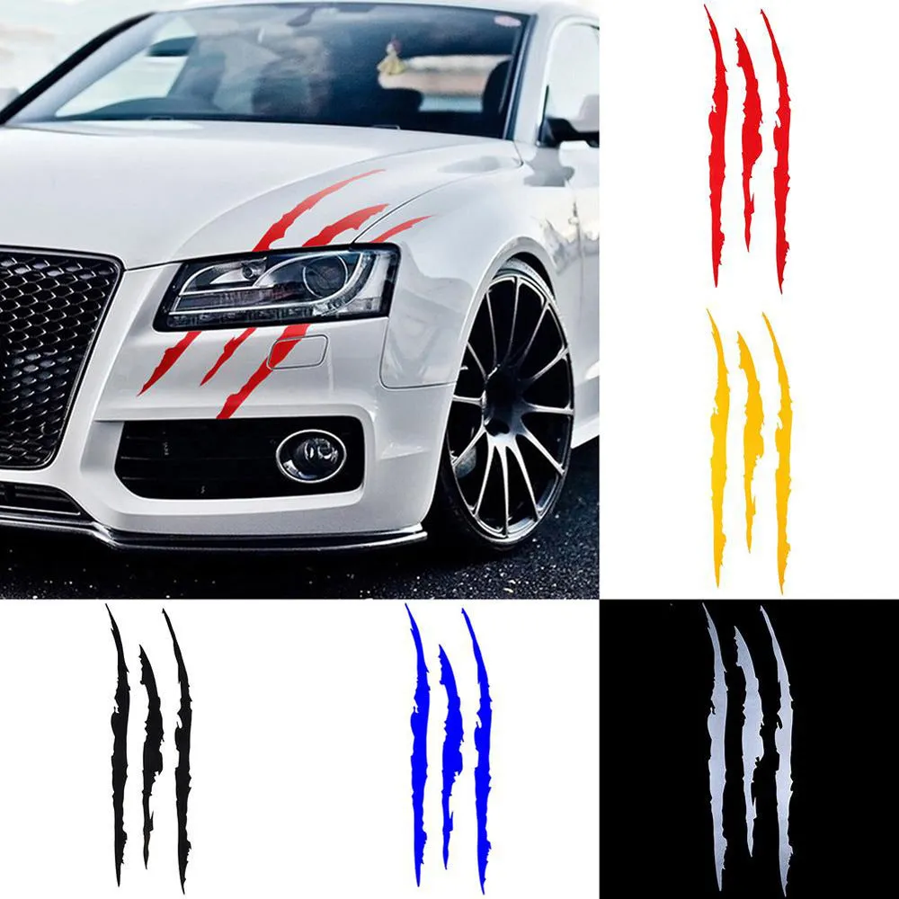 Ghost Claw car sticker in reflective material, 40 by 12 centimetres, designed for hood or light eyebrow area