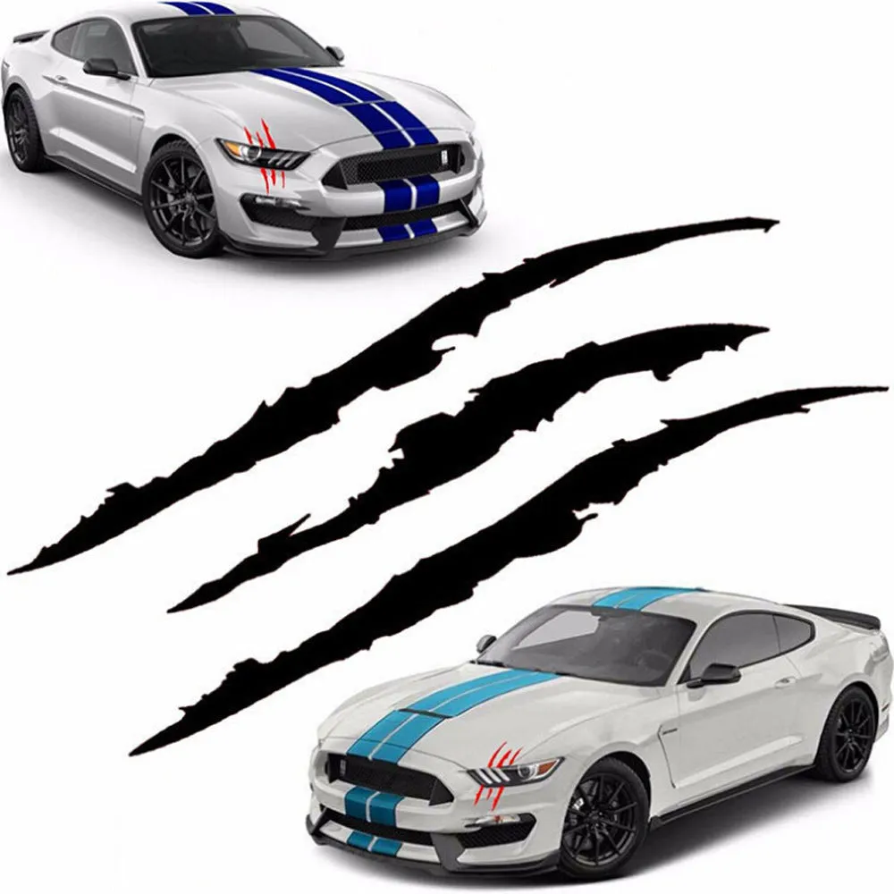 Ghost Claw car sticker in reflective material, 40 by 12 centimetres, designed for hood or light eyebrow area