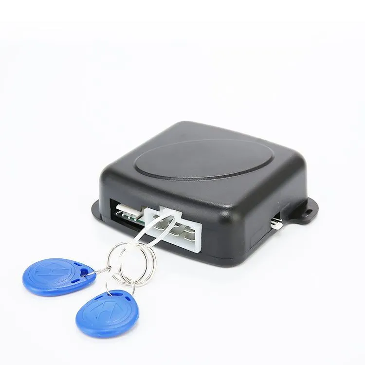 12V car one-key start system with RFID anti-theft in black ABS material for automatic cars