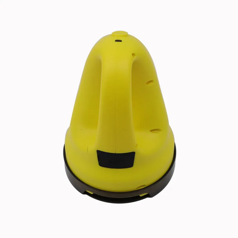 Yellow electric car snow scraper with ABS body and 3000mAh lithium battery for windscreen ice removal