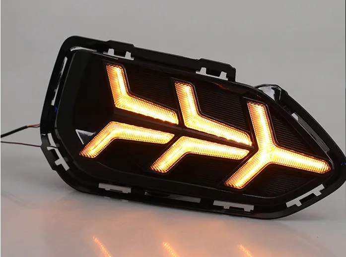 Car modified two-color daytime running light with ABS fog lamp frame and acrylic lens