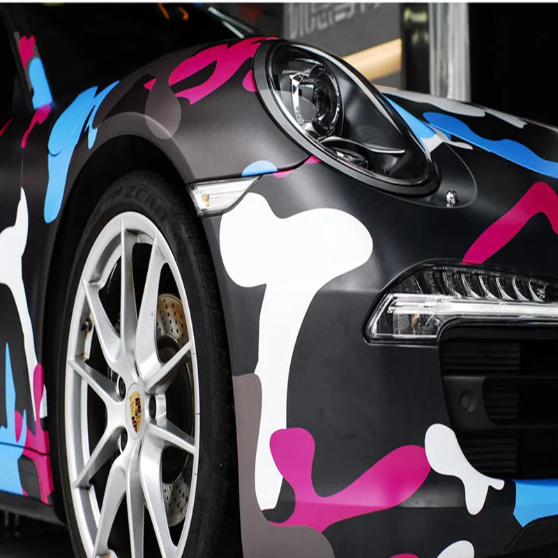 Camouflage car body film roll 30cm by 1.2 metres self-adhesive vinyl wrap for vehicle exterior customisation
