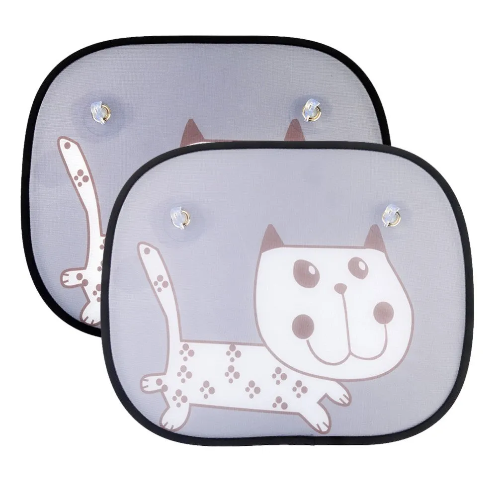 Universal mesh car window sunshade with suction cups, 44x35.5cm, in Zebra pattern