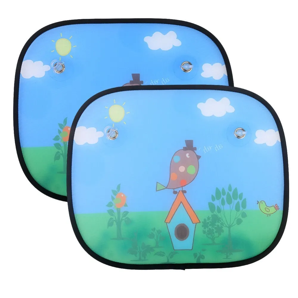 Universal mesh car window sunshade with suction cups, 44x35.5cm, in Zebra pattern