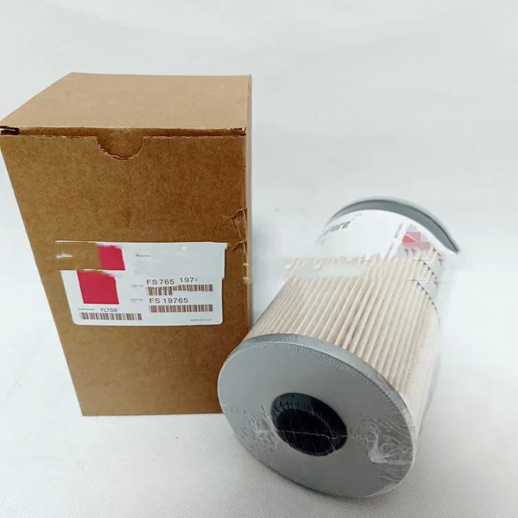 FS19764 diesel fuel filter with dimensions and paper element for generator and automotive use.