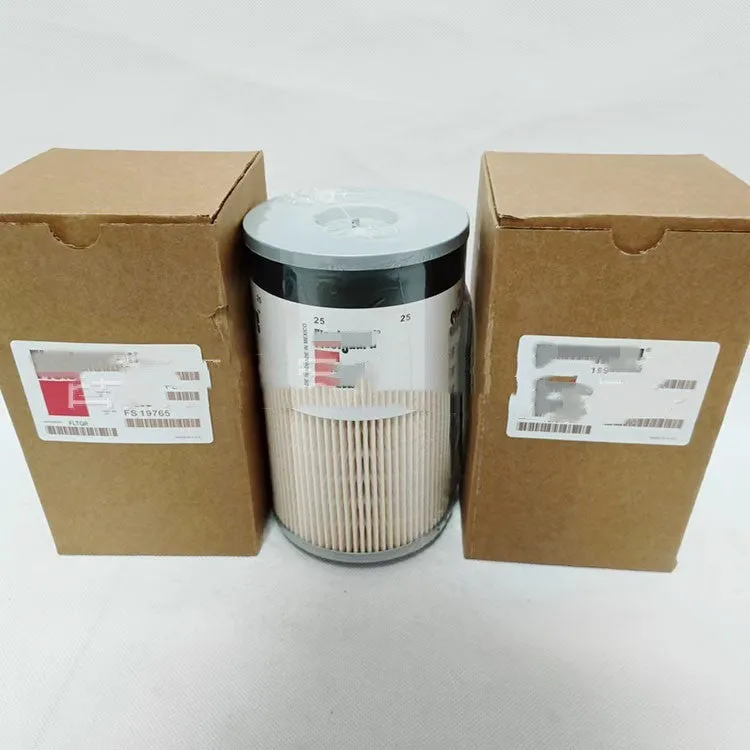 FS19764 diesel fuel filter with dimensions and paper element for generator and automotive use.