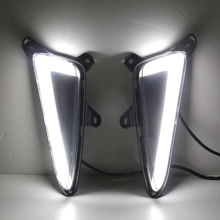 LED daytime running lights fog lights modified yellow light steering for 17 Toyota C-HR close up