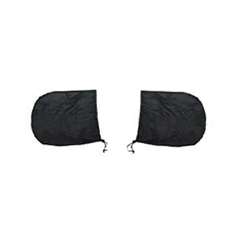 Black 210T polyester car windshield snow cover with six elastic bands, 205x150cm, for outdoor parking