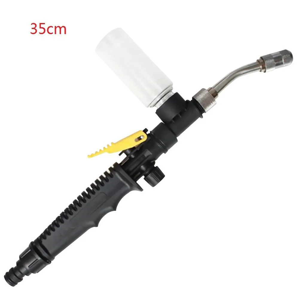 Stainless steel car wash foam water gun with copper nozzle, 15 bar pressure, for outdoor vehicle cleaning