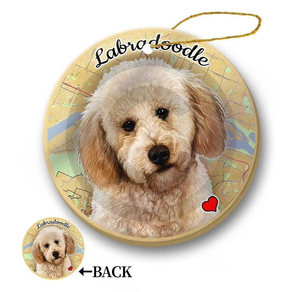 Clear acrylic hanging pendant with sleeping dog angel design