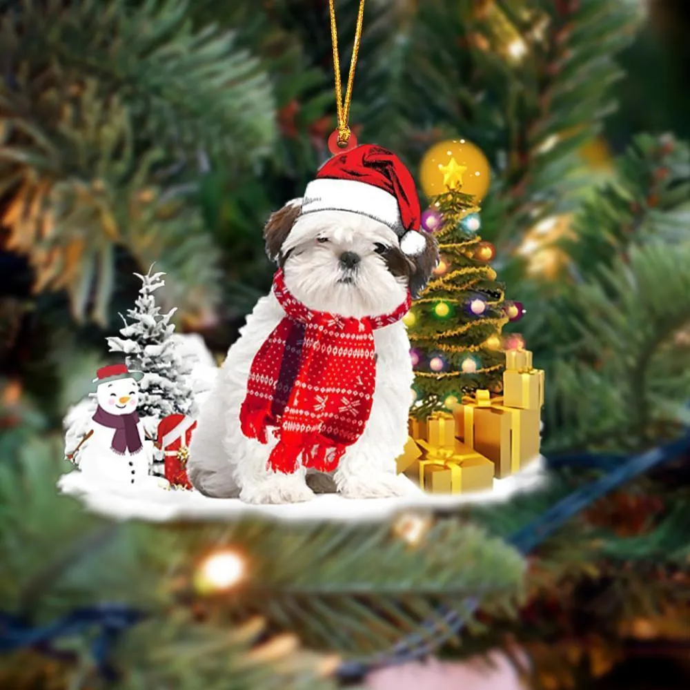 Clear acrylic hanging pendant with sleeping dog angel design