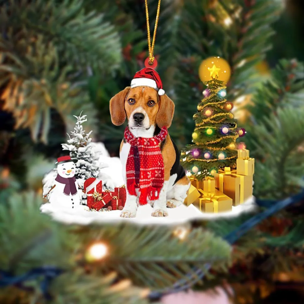 Clear acrylic hanging pendant with sleeping dog angel design