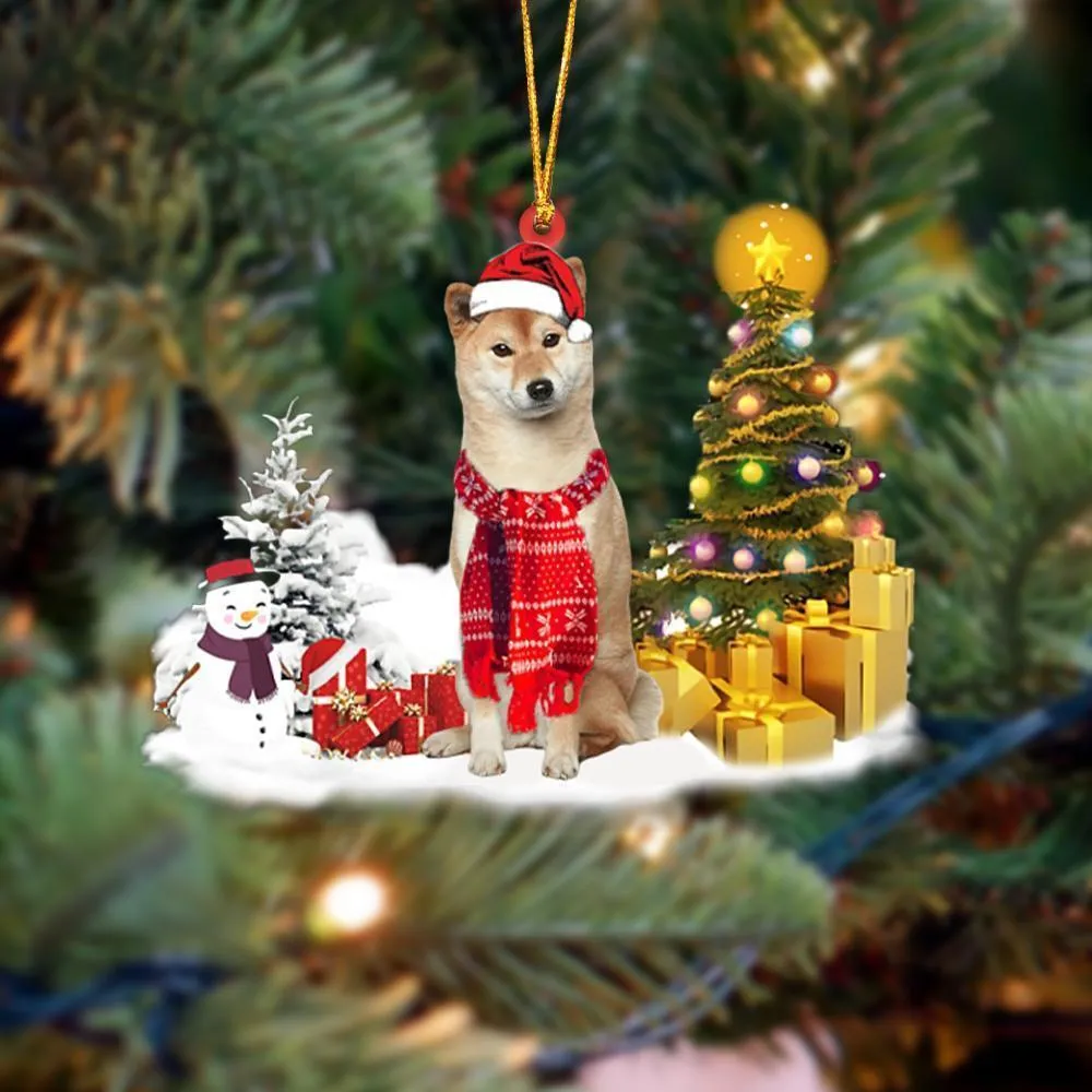 Clear acrylic hanging pendant with sleeping dog angel design