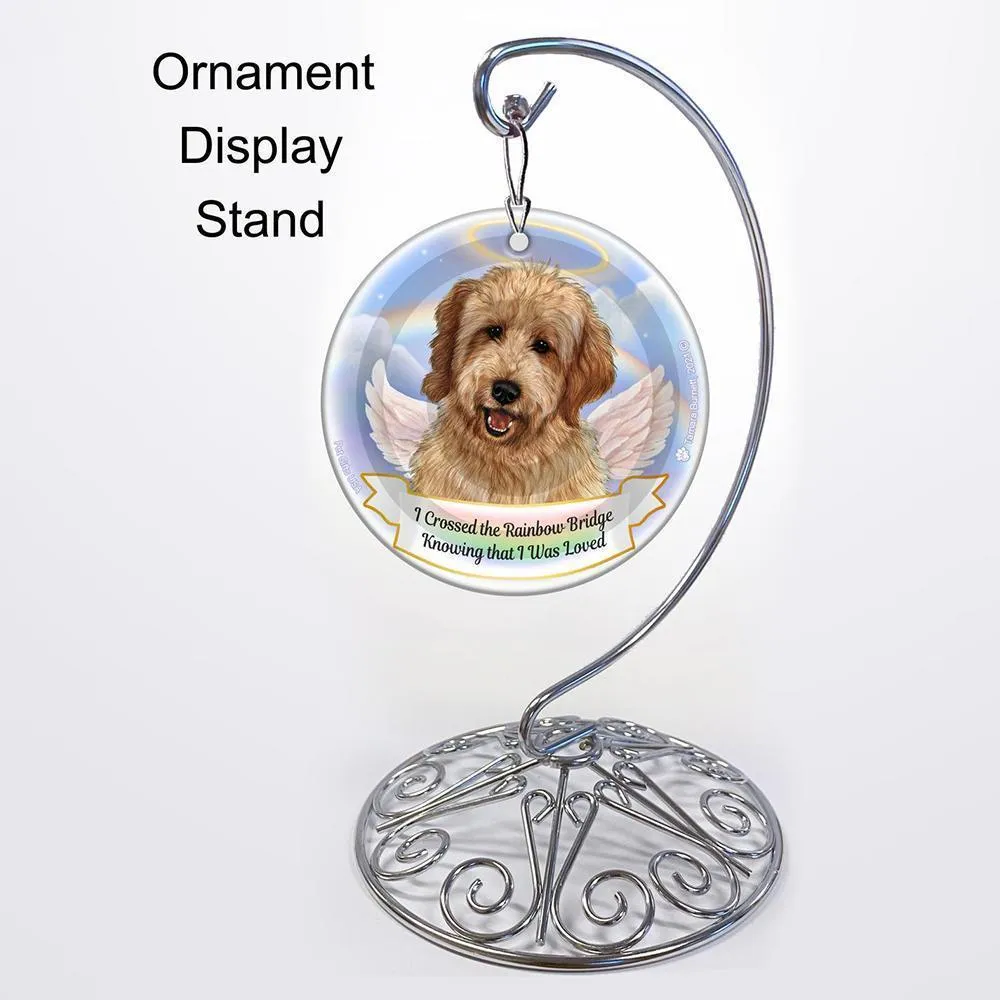 Clear acrylic hanging pendant with sleeping dog angel design