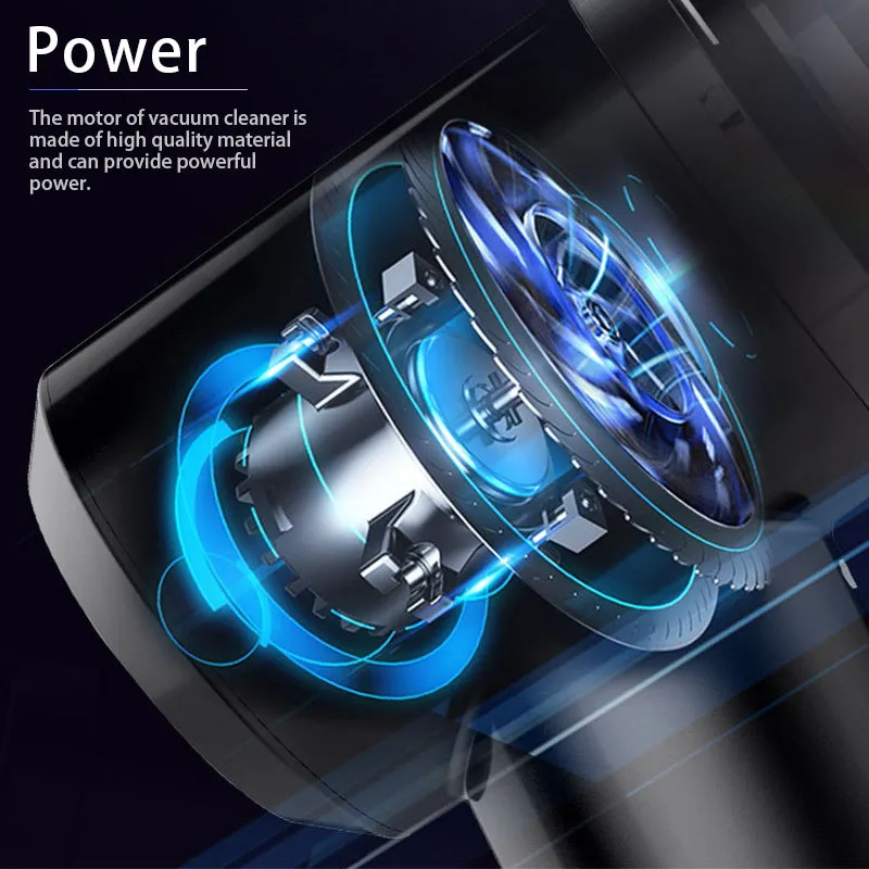 Wireless handheld car vacuum cleaner in black colour showing compact design for vehicle interior cleaning