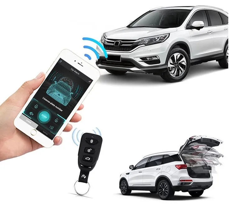 Black VT-300BT Bluetooth car alarm anti-theft device for 12V vehicles without remote control