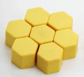 Set of 20 silicone car wheel nut covers in various colours including blue green red violet yellow for rims exterior bolt caps