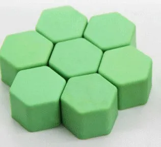 Set of 20 silicone car wheel nut covers in various colours including blue green red violet yellow for rims exterior bolt caps