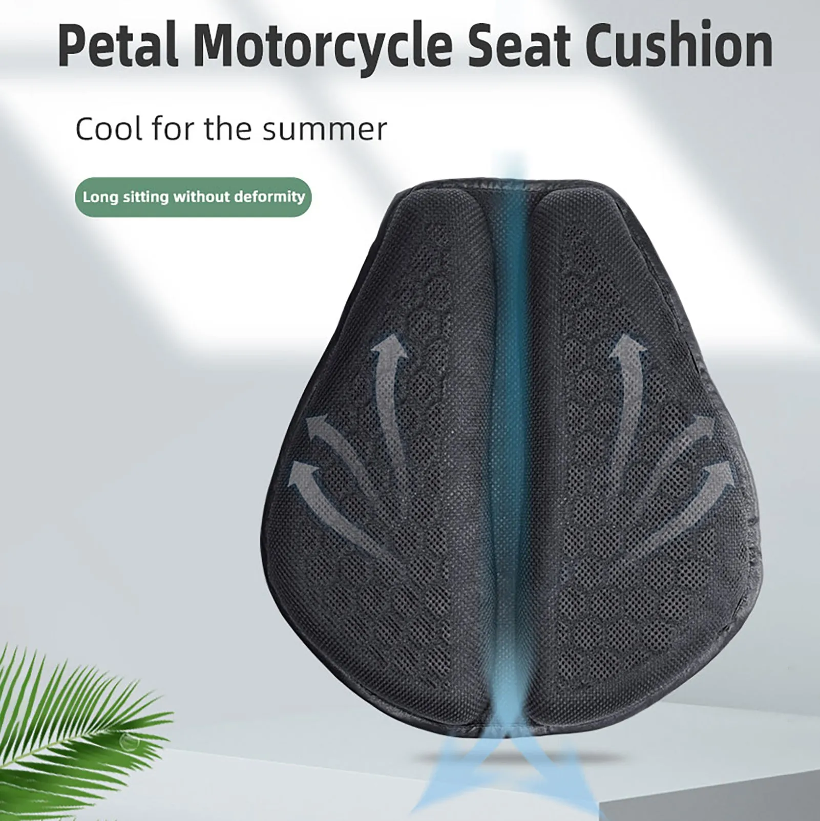 Upgraded petal style motorcycle cushion with shock absorption, thickened padding, sun proof and breathable TPE PVC construction