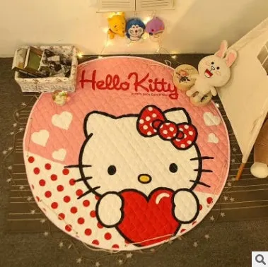 Round cotton storage mat with storage bag for children's toys