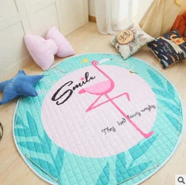 Round cotton storage mat with storage bag for children's toys