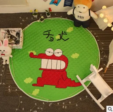 Round cotton storage mat with storage bag for children's toys