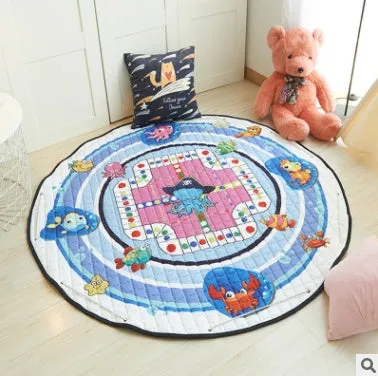 Round cotton storage mat with storage bag for children's toys