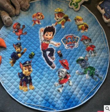 Round cotton storage mat with storage bag for children's toys