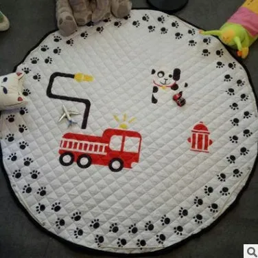 Round cotton storage mat with storage bag for children's toys