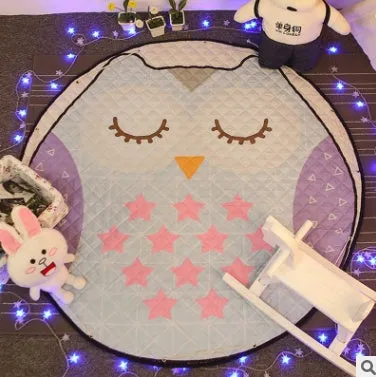 Round cotton storage mat with storage bag for children's toys