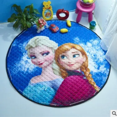 Round cotton storage mat with storage bag for children's toys