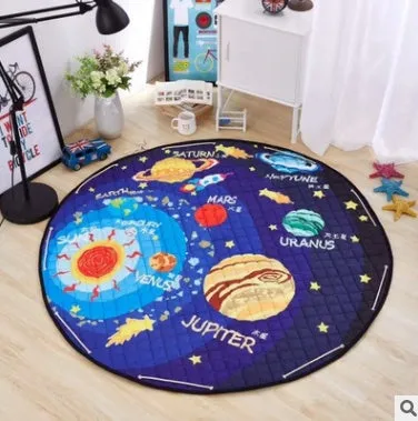 Round cotton storage mat with storage bag for children's toys