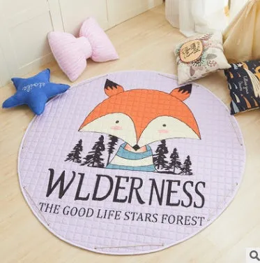 Round cotton storage mat with storage bag for children's toys