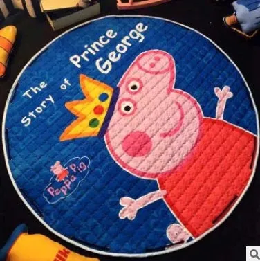 Round cotton storage mat with storage bag for children's toys
